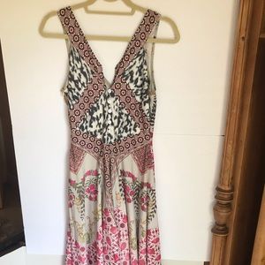 Floral sleeveless maxi dress